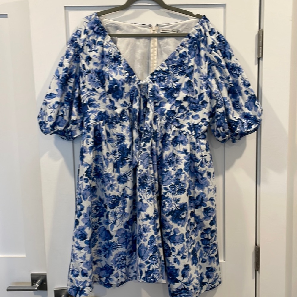 Abercrombie & Fitch Floral Poplin Mini Dress XL Tall